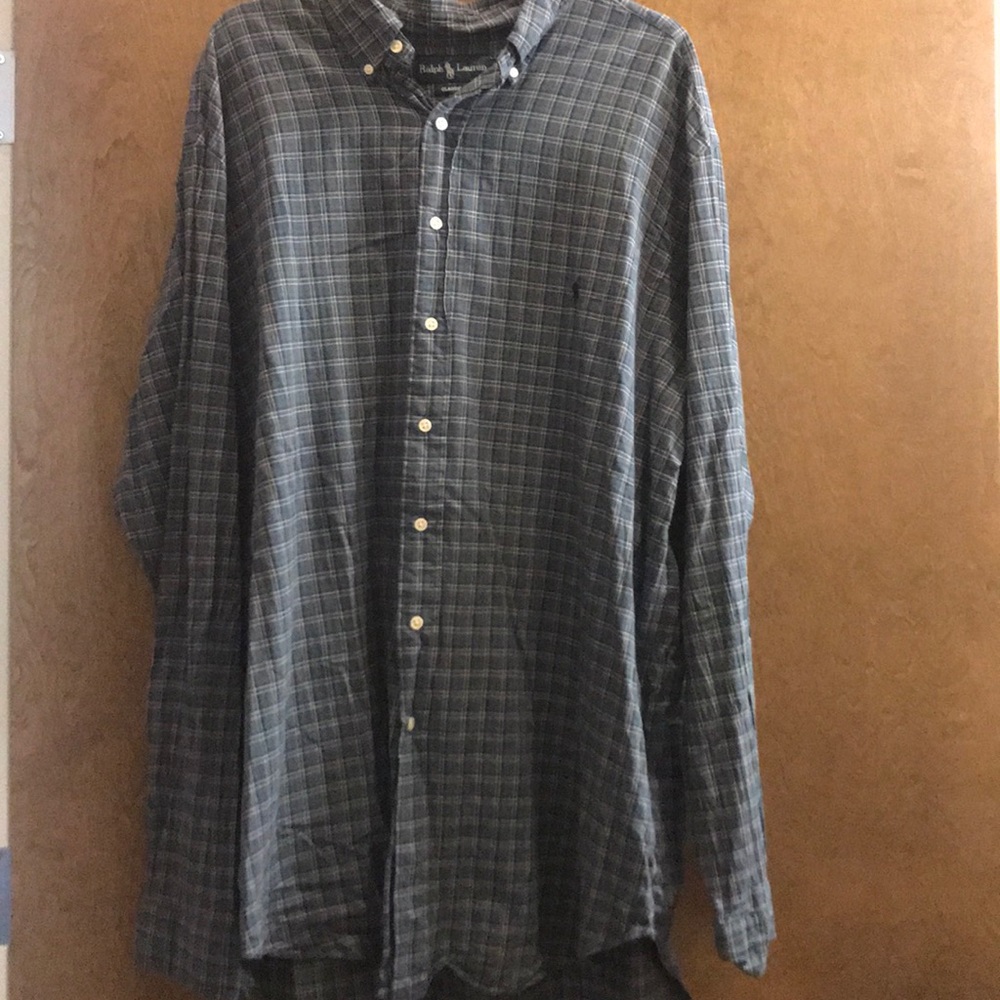 Blue Plaid Button Up Shirt